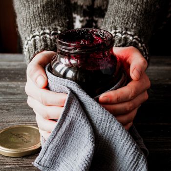 Kis 370 ml-es befőttes üveg lekvárhoz